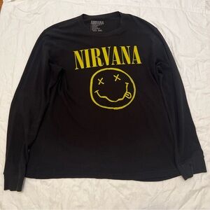 Nirvana Black Graphic long sleeves thermal man’s shirt Sz XXL